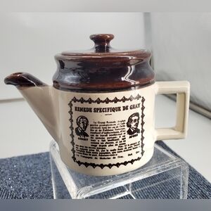 Vintage Abenakis Pottery Teapot, Made In Canada Art Pottery (C26)